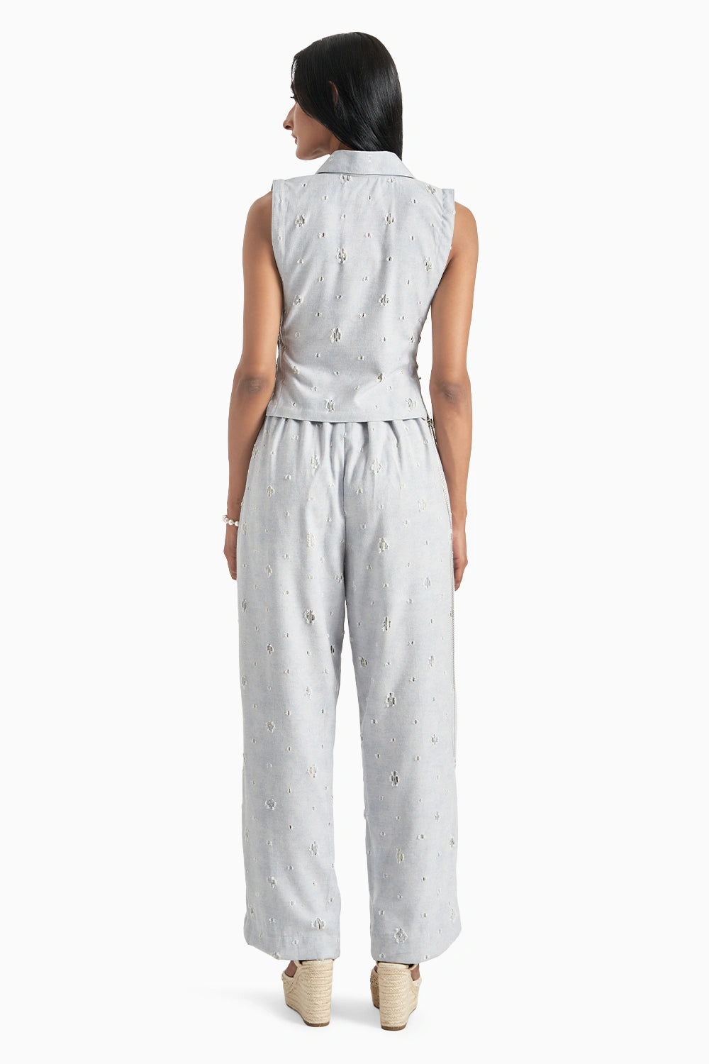 Grey Denim Rugged Collared Bib and Pants Set