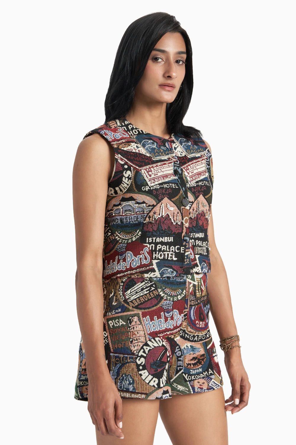 Stamp Jacquard Jacket Set