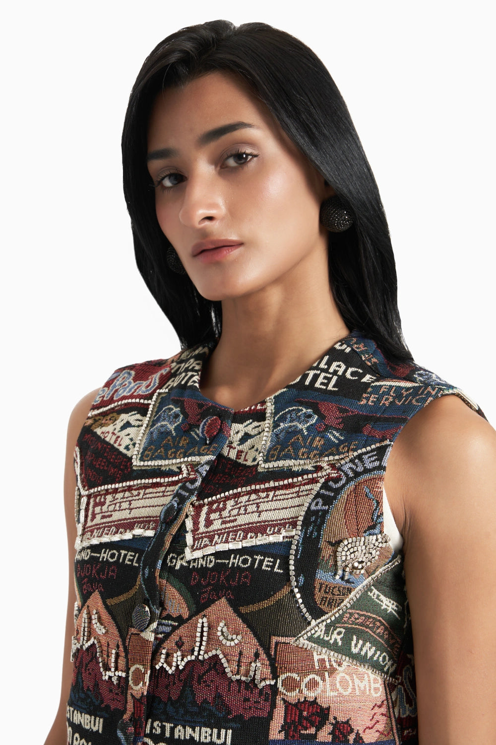 Stamp Jacquard Jacket Set