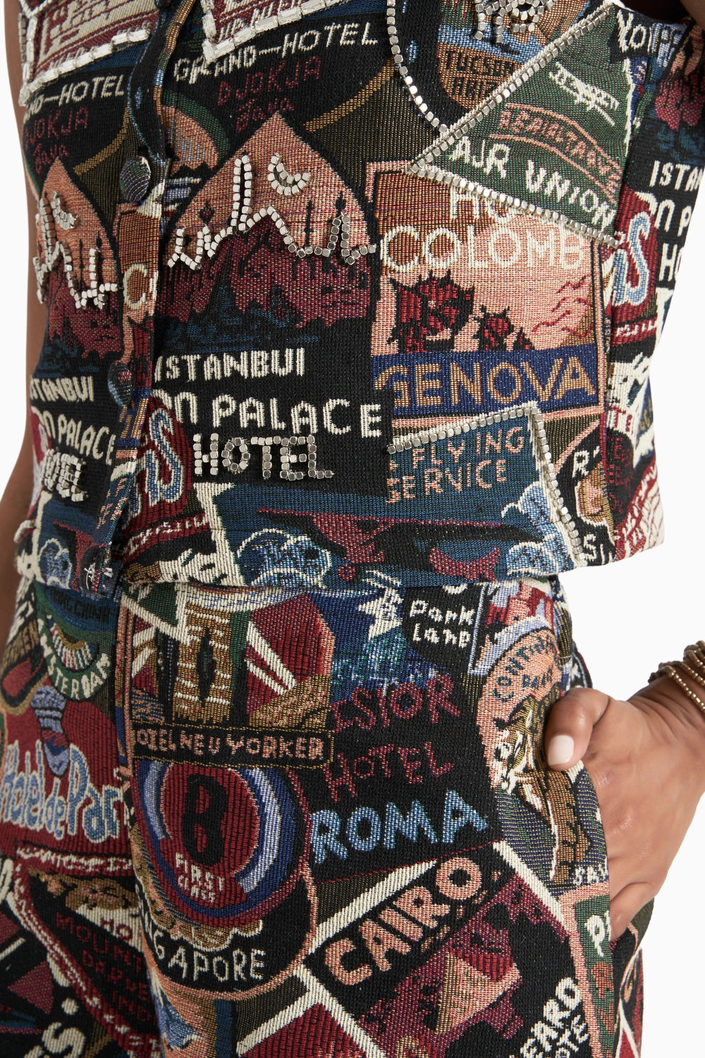 Stamp Jacquard Jacket Set