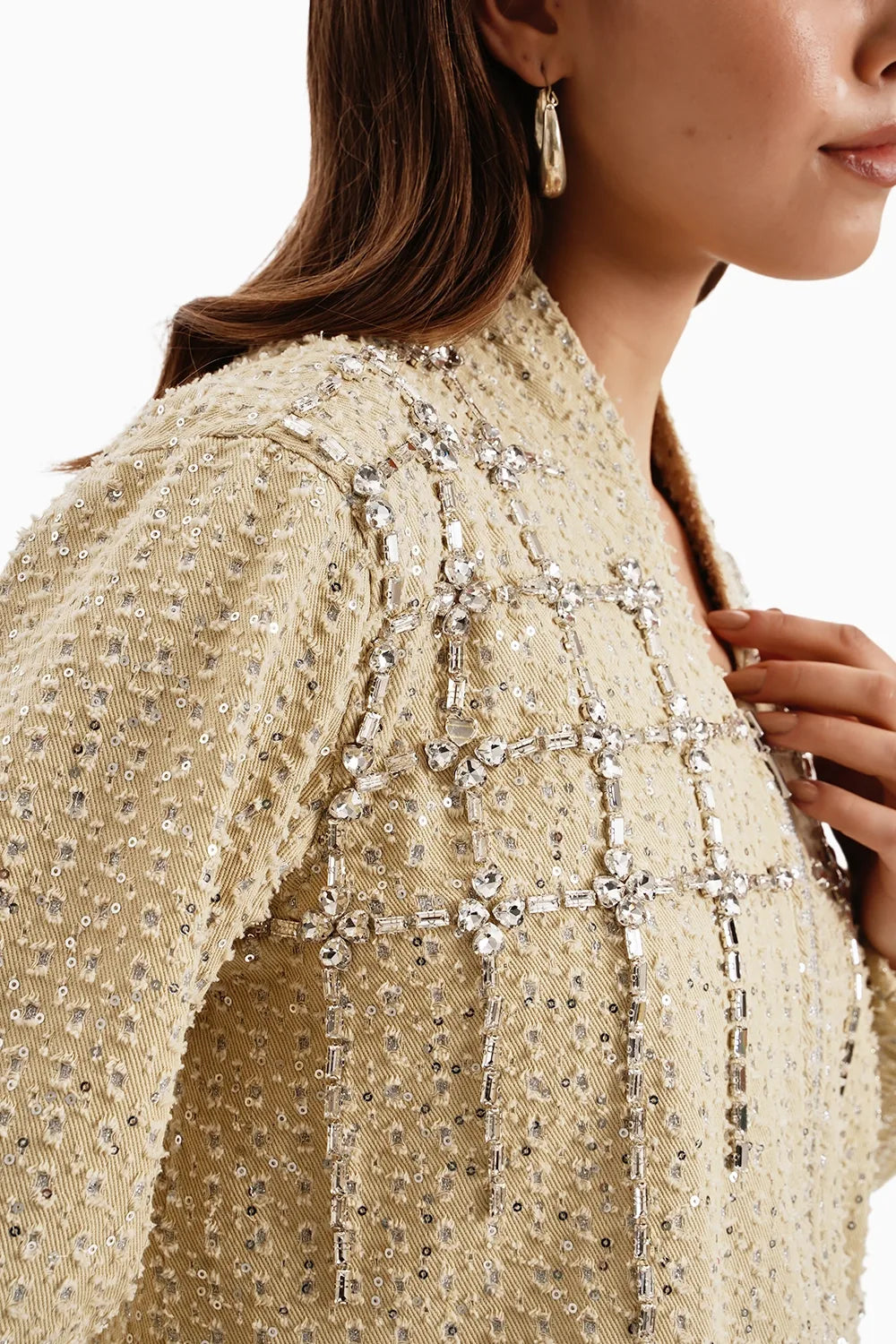 Taupe Denim Jacket and Shorts