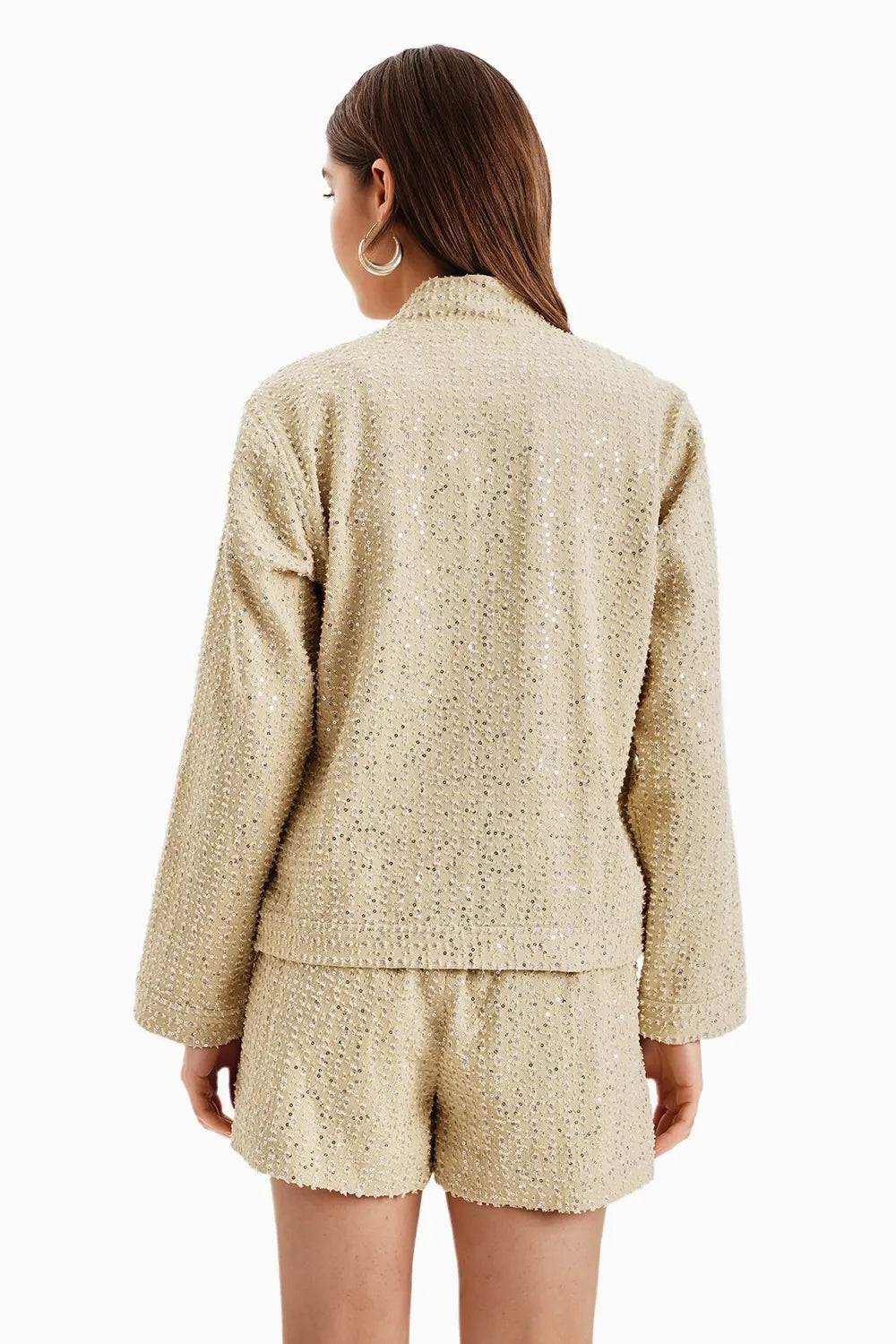 Taupe Denim Jacket and Shorts