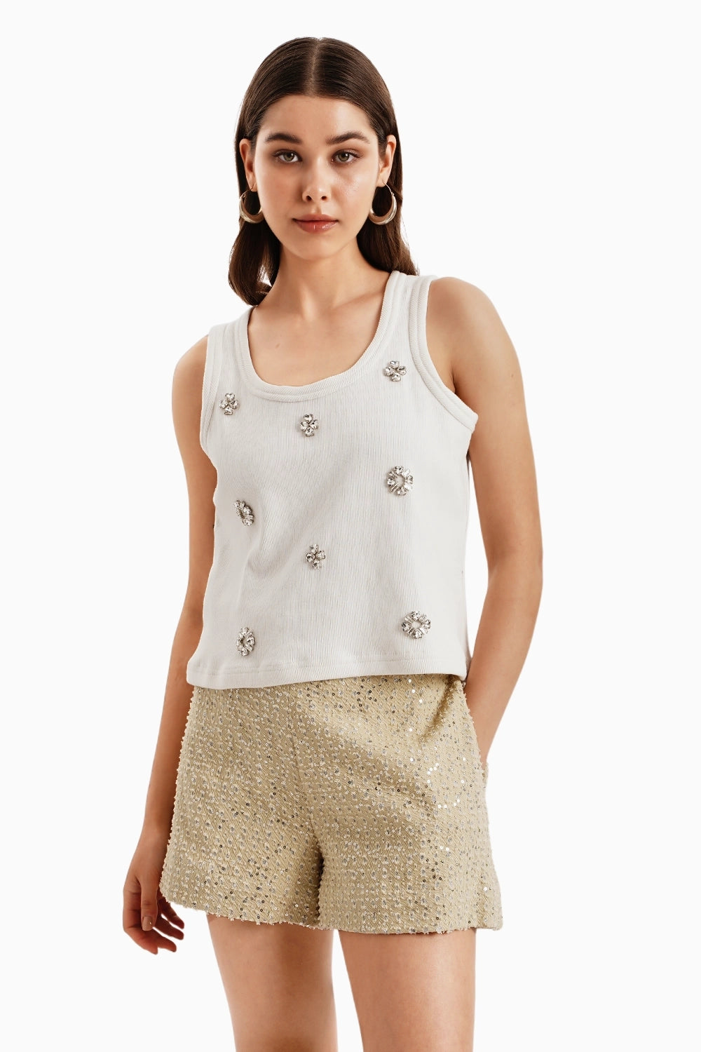 Taupe Denim Jacket and Shorts