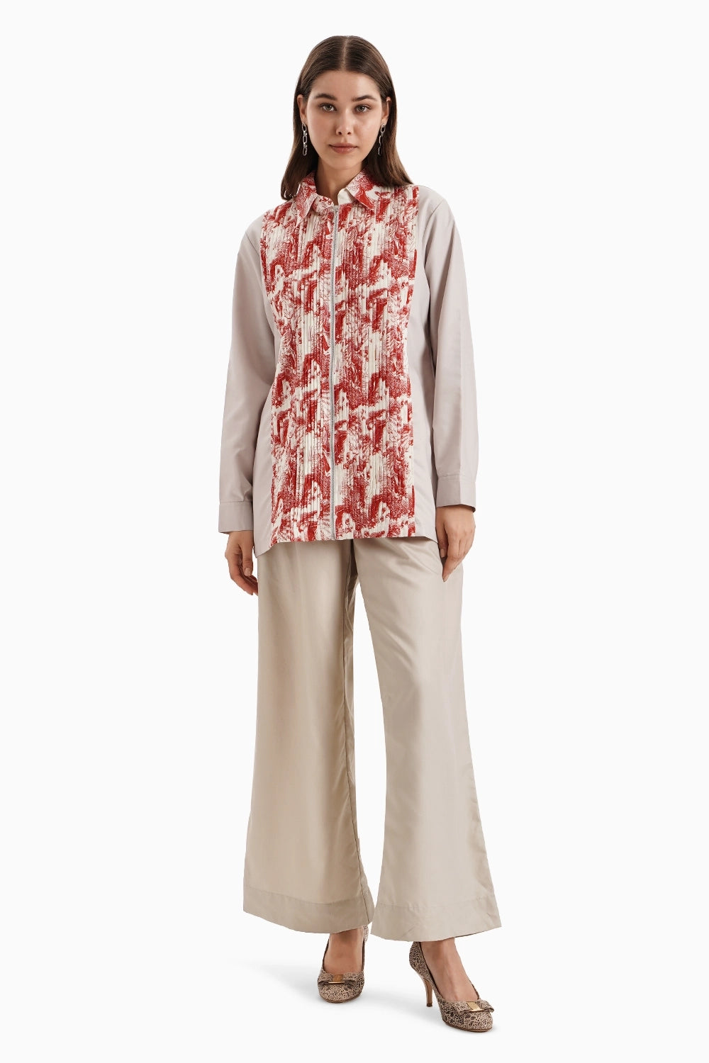 Taupe Red Cotton Marine Mood Set