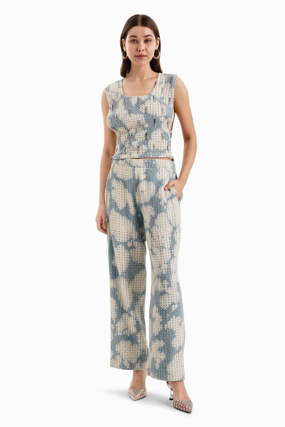 Cloud White Denim Bib and Pants