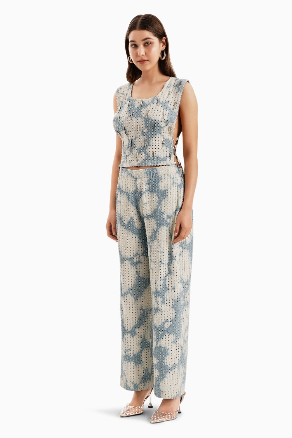 Cloud White Denim Bib and Pants