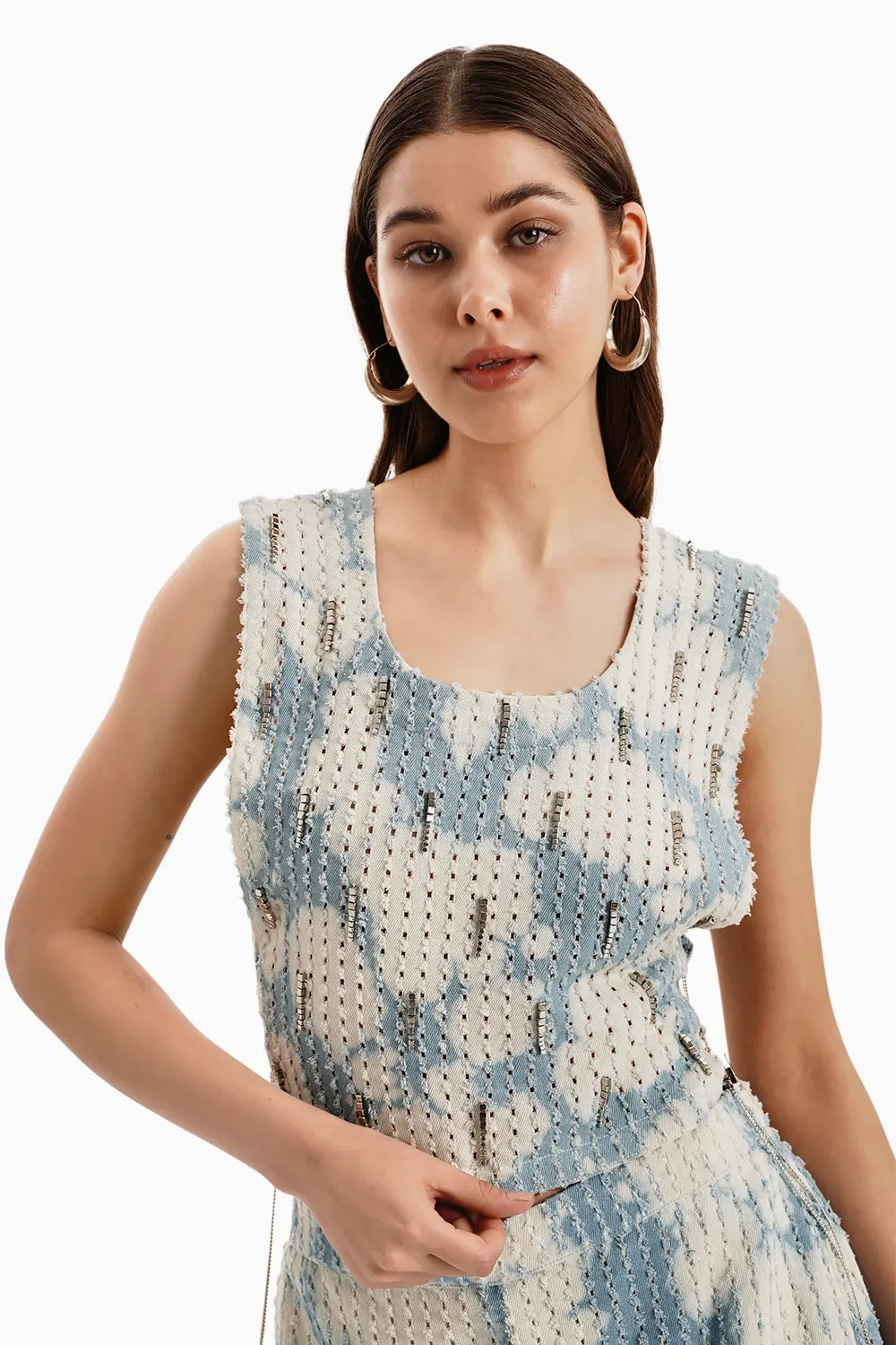 Cloud White Denim Bib and Pants