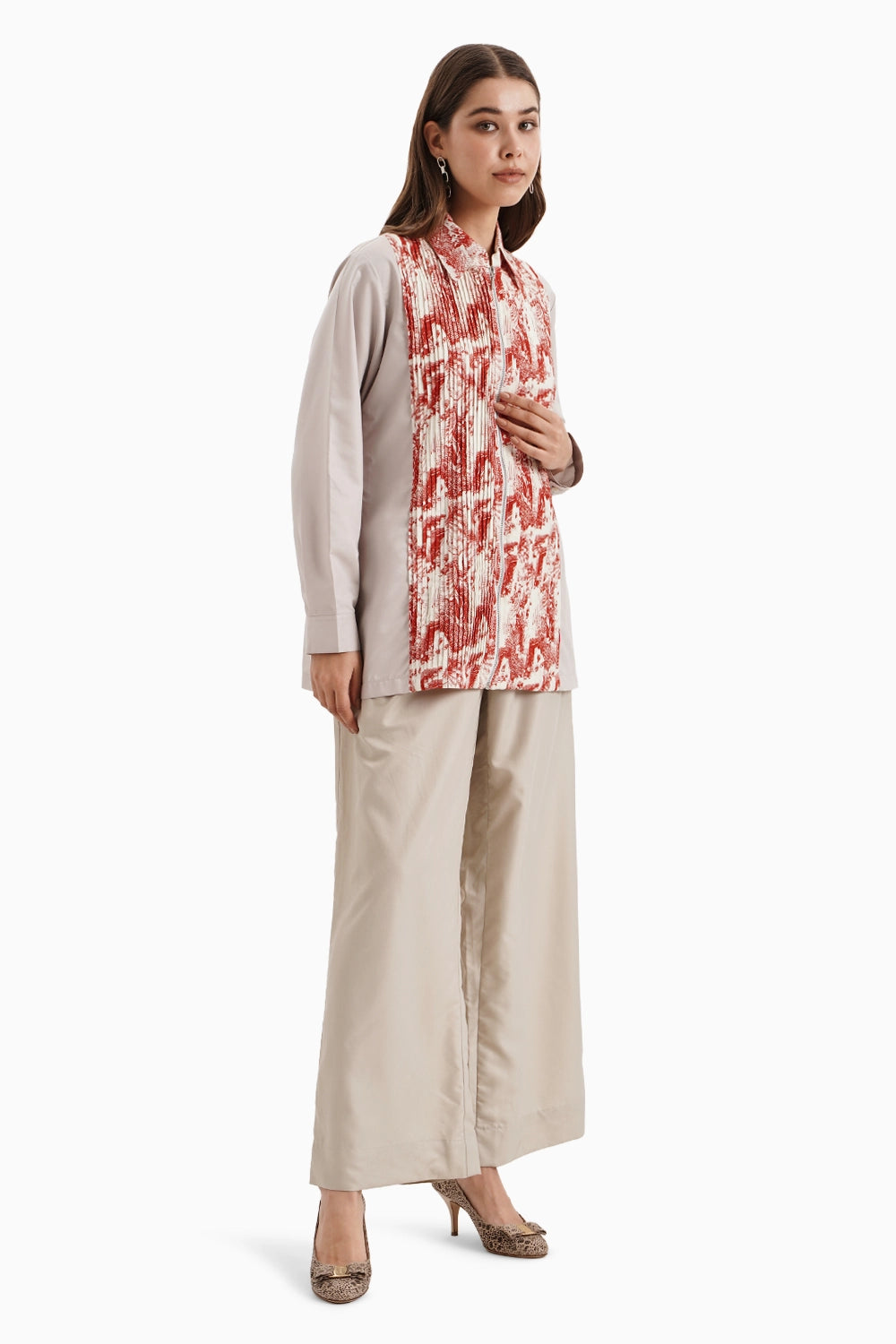 Taupe Red Cotton Marine Mood Set