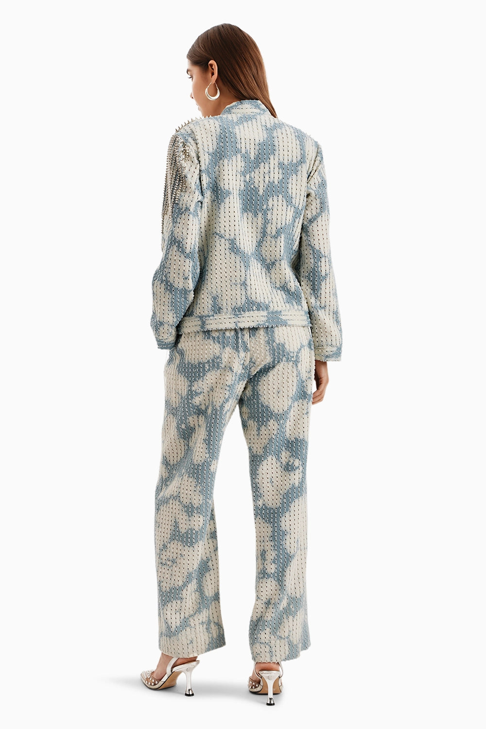 Cloud White Denim Jacket With Pants