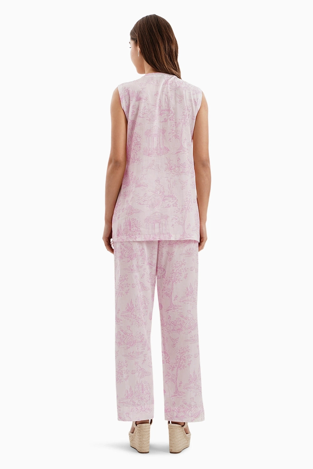 Pink Cotton Castle Print Set