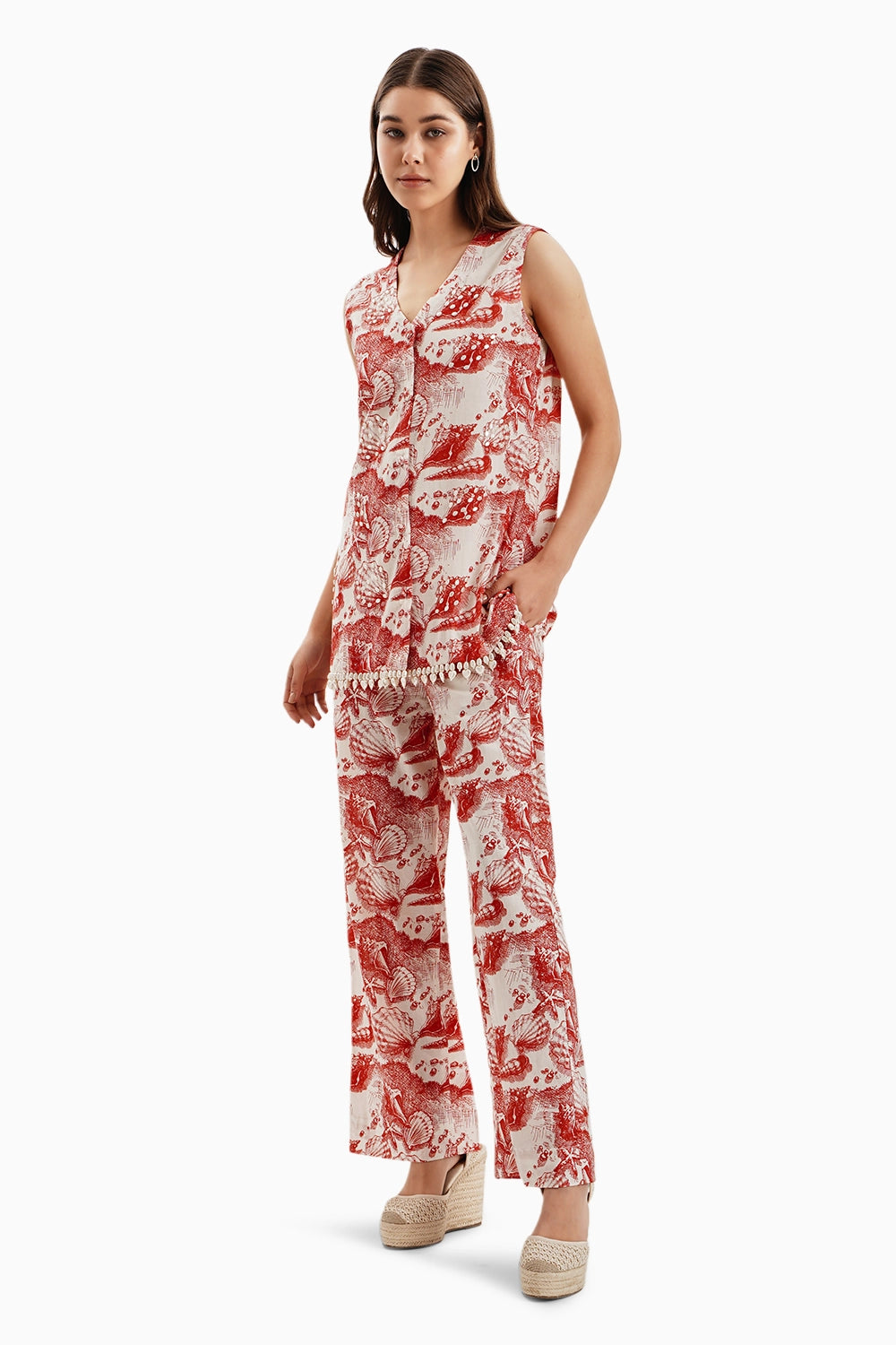 Red Cotton Marine Mood Set