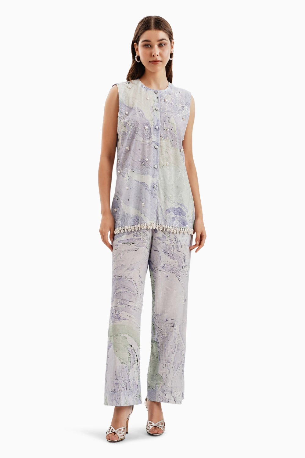 Blue Green Cotton Marble Set