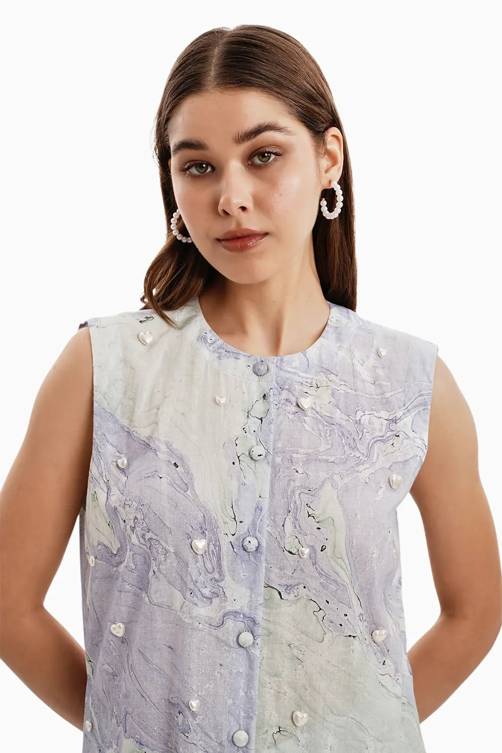 Blue Green Cotton Marble Set