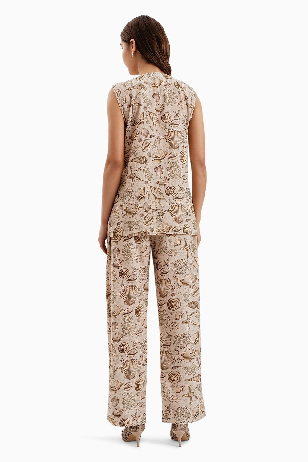 Earthy Brown Cotton Print Set