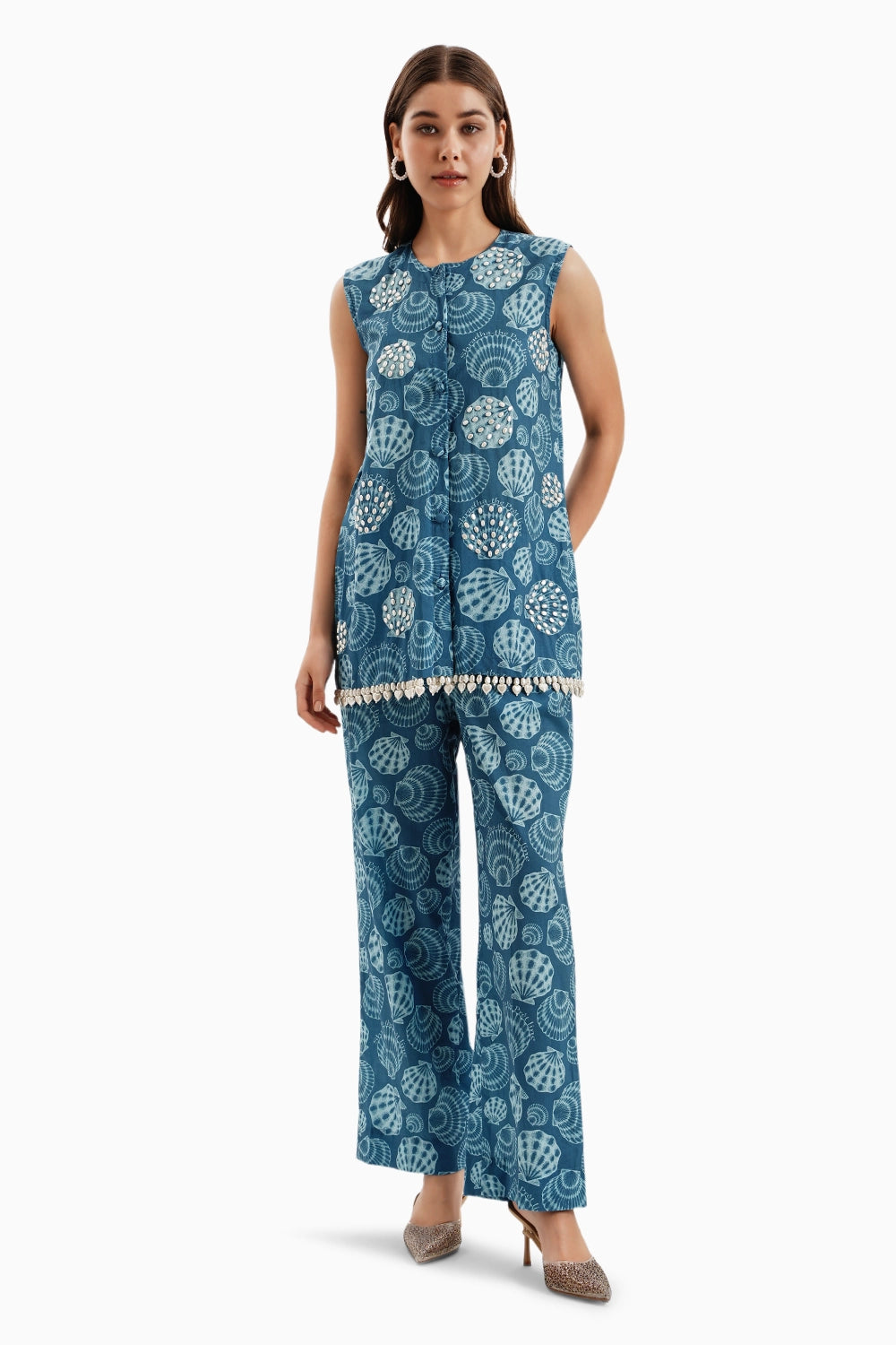 Blue Cotton Shells Set