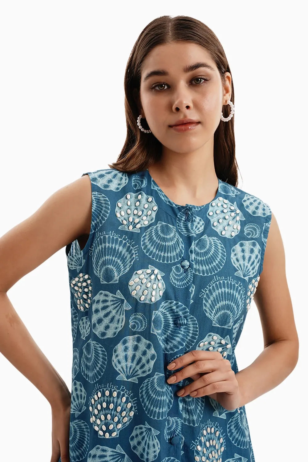 Blue Cotton Shells Set