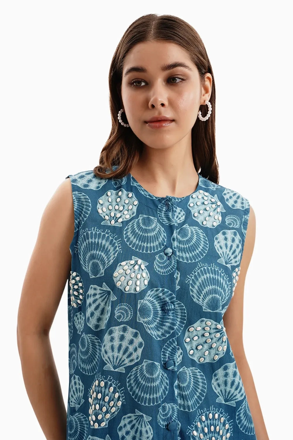 Blue Cotton Shells Set