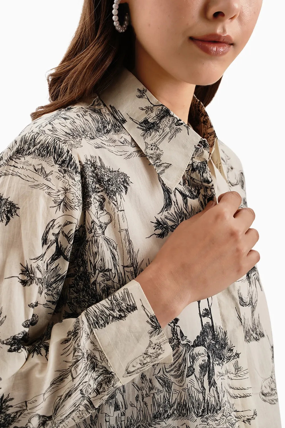 Black White Cotton Noble Ground Set