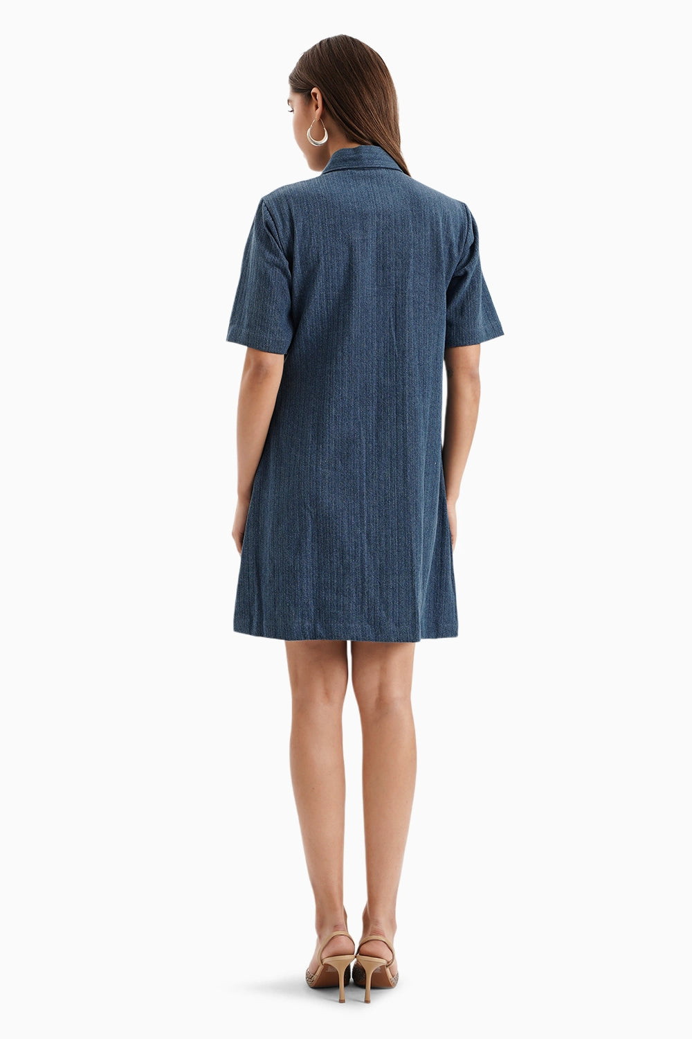 Medium Herringbone Denim Flower Dress