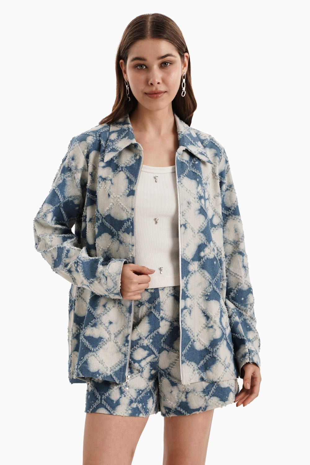 Denim Cloud Shacket Set