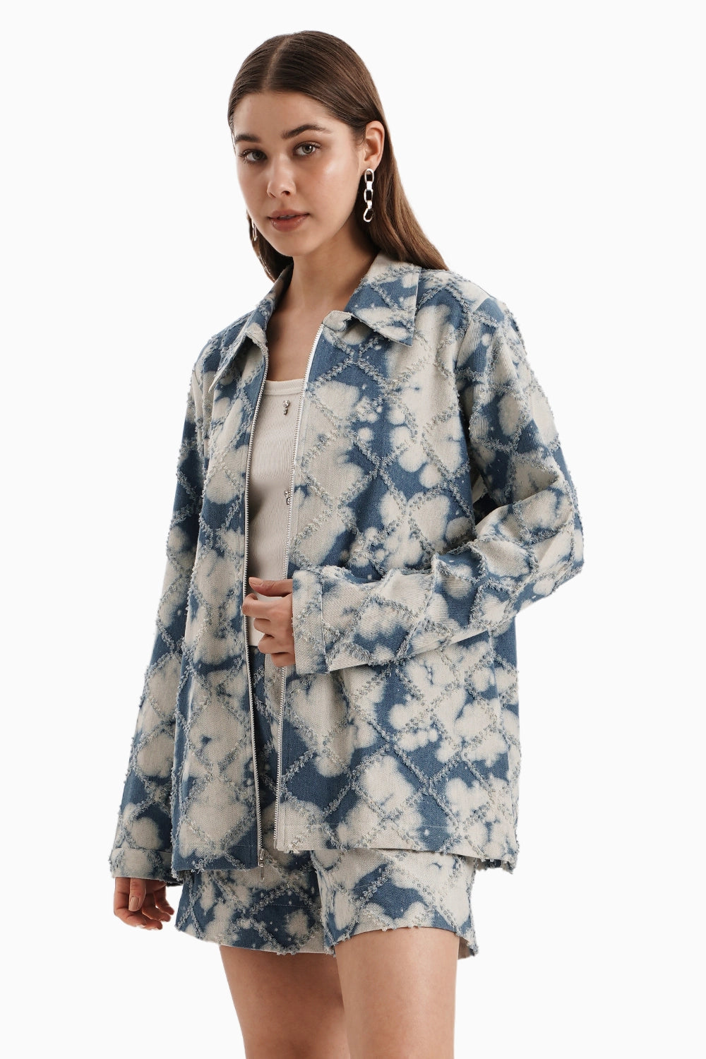 Denim Cloud Shacket Set