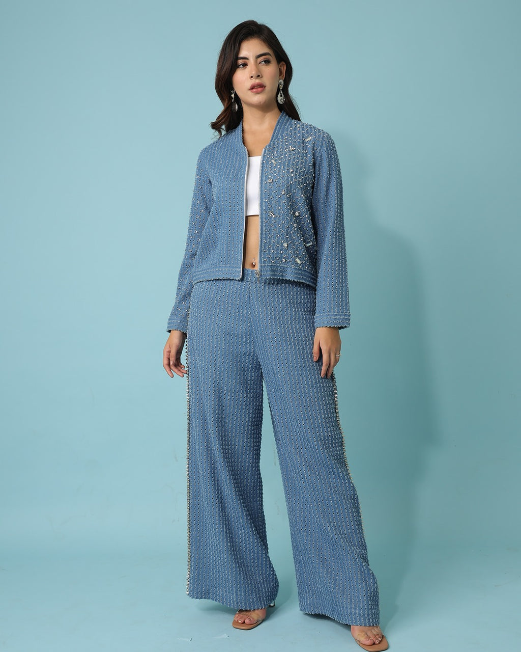 Denim Medium Blue Jacket and Pants