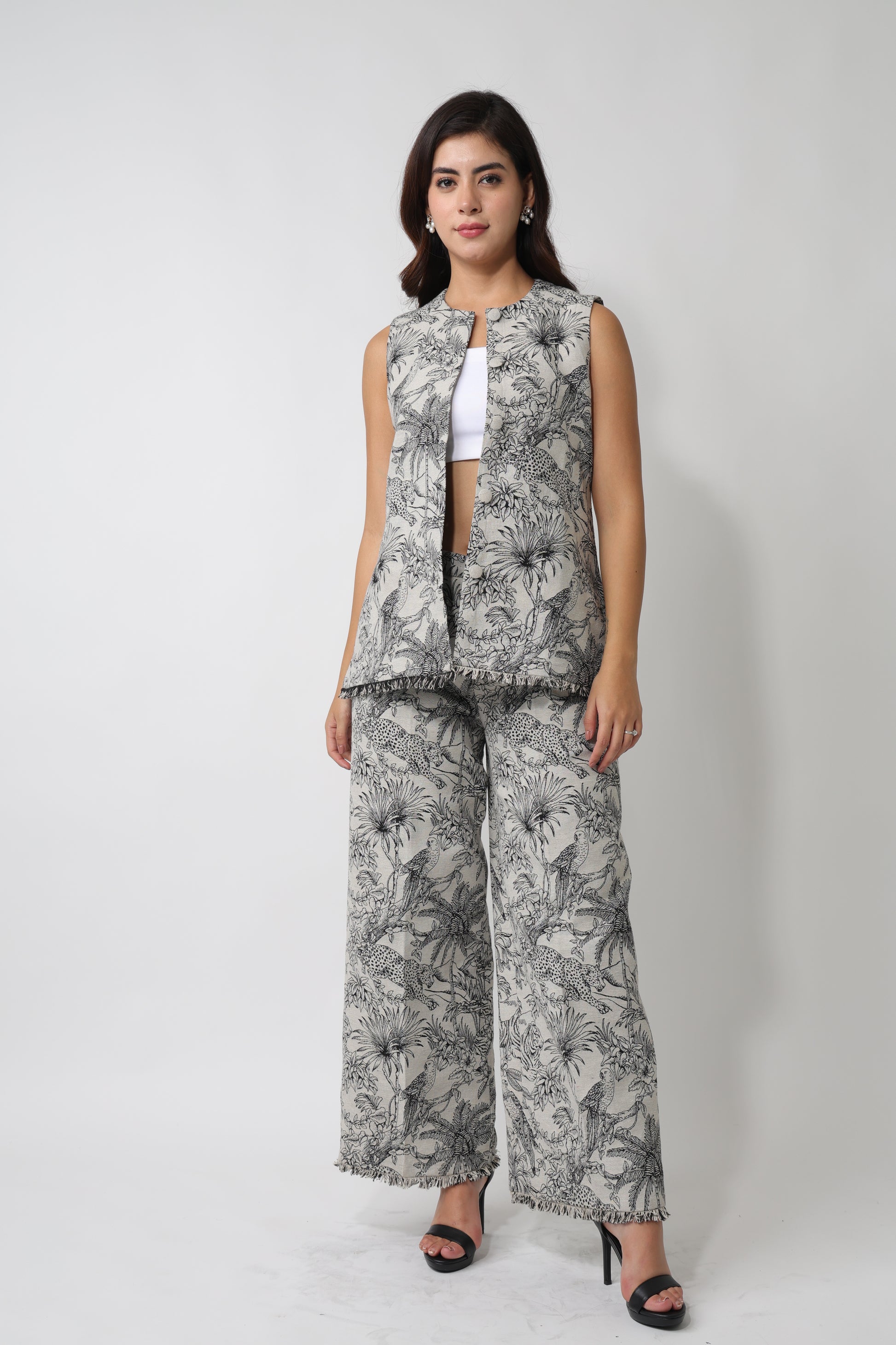 Black Jungle Jacquard Jacket