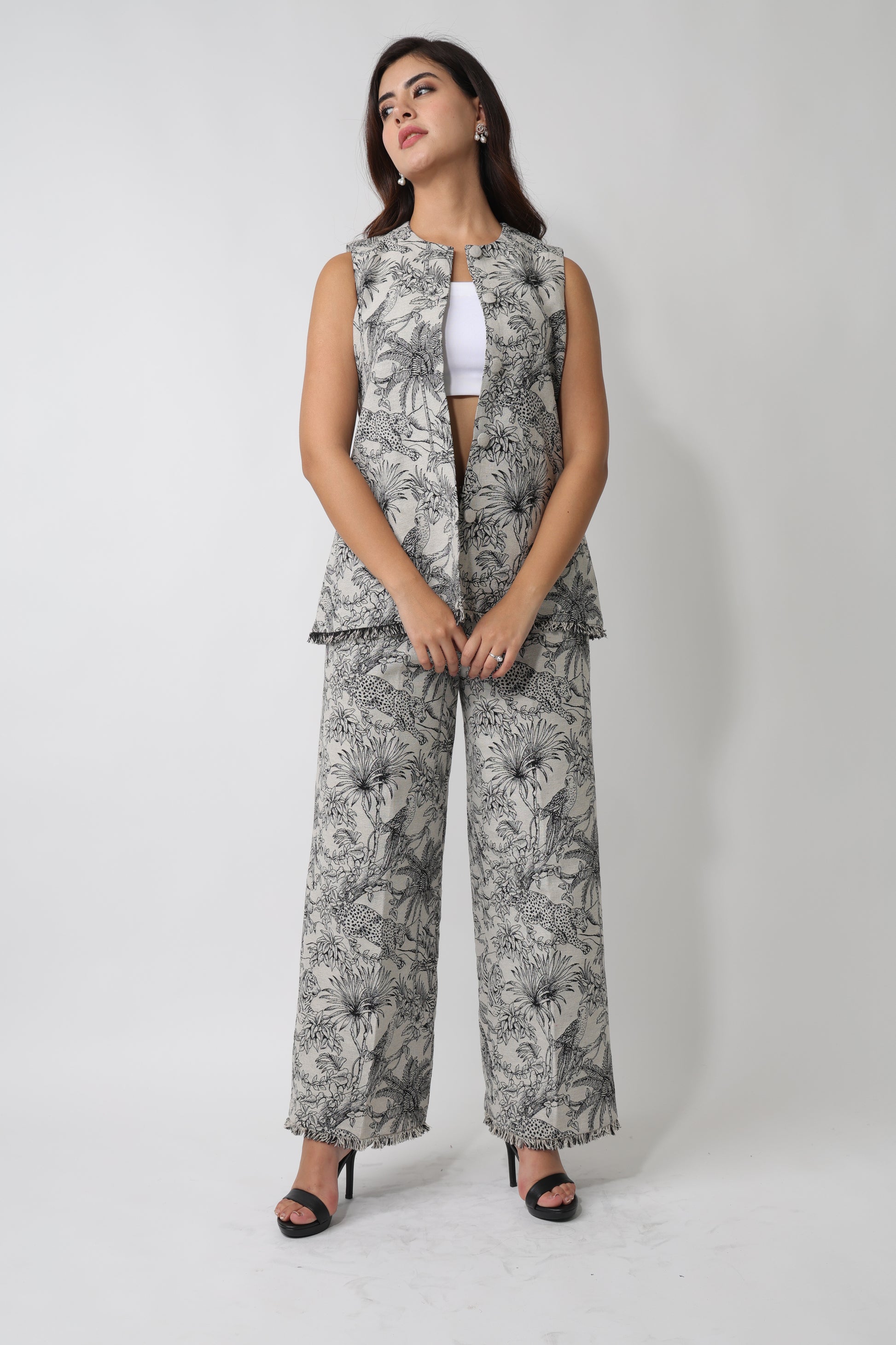 Black Jungle Jacquard Jacket