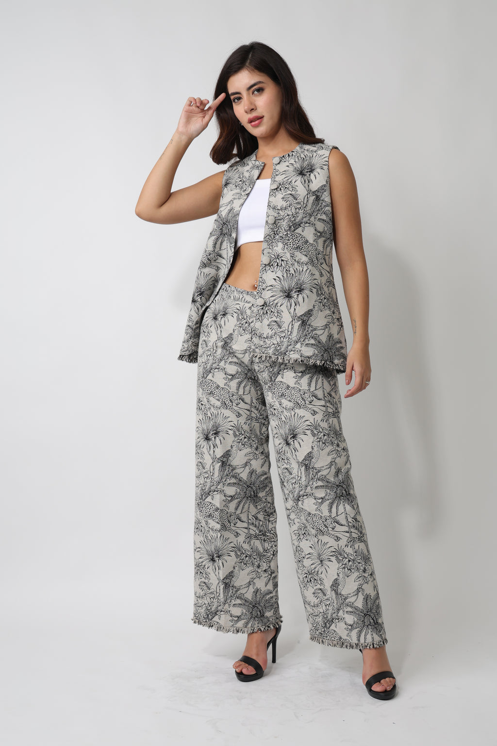 Black Jungle Jacquard Jacket