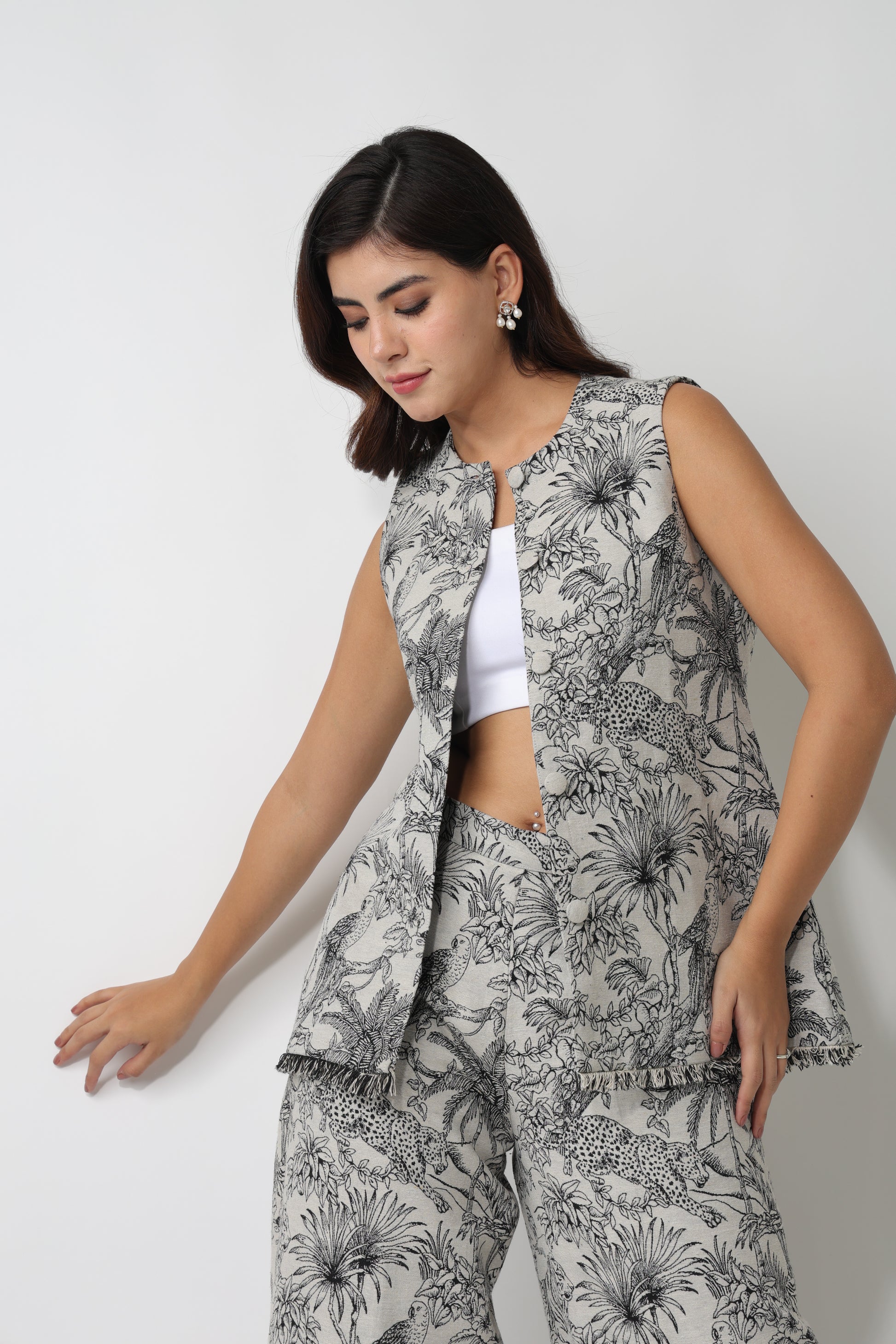 Black Jungle Jacquard Jacket