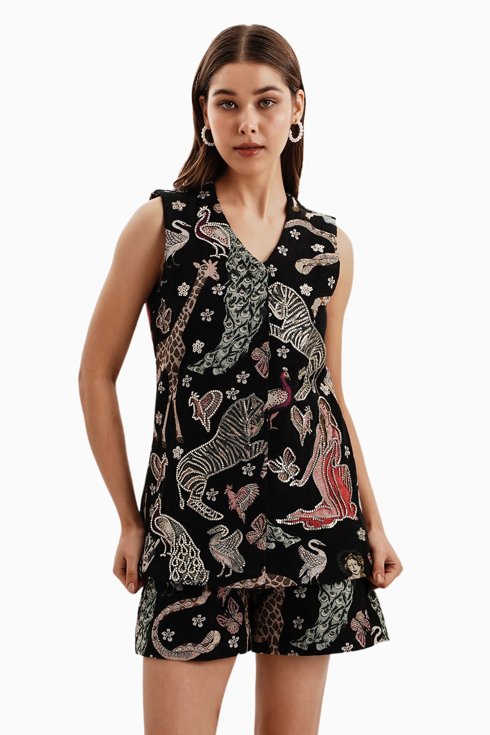 Safari Jungle Jacquard Jacket and Shorts