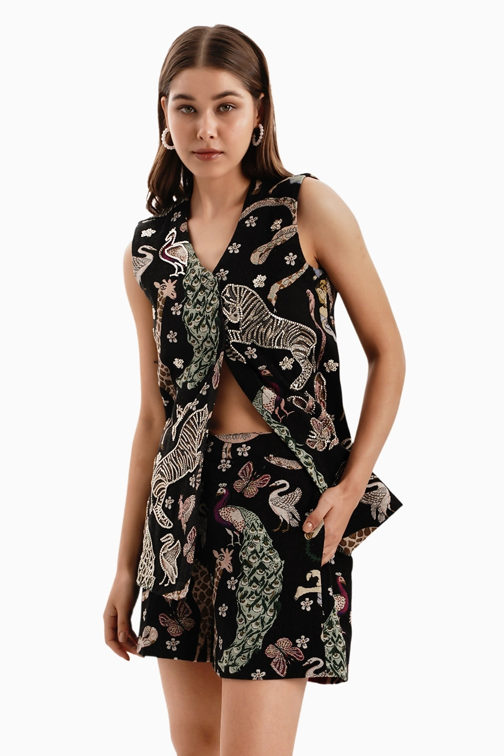 Safari Jungle Jacquard Jacket and Shorts