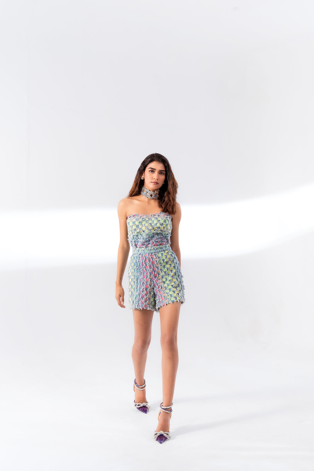 Denim Multi Check Set