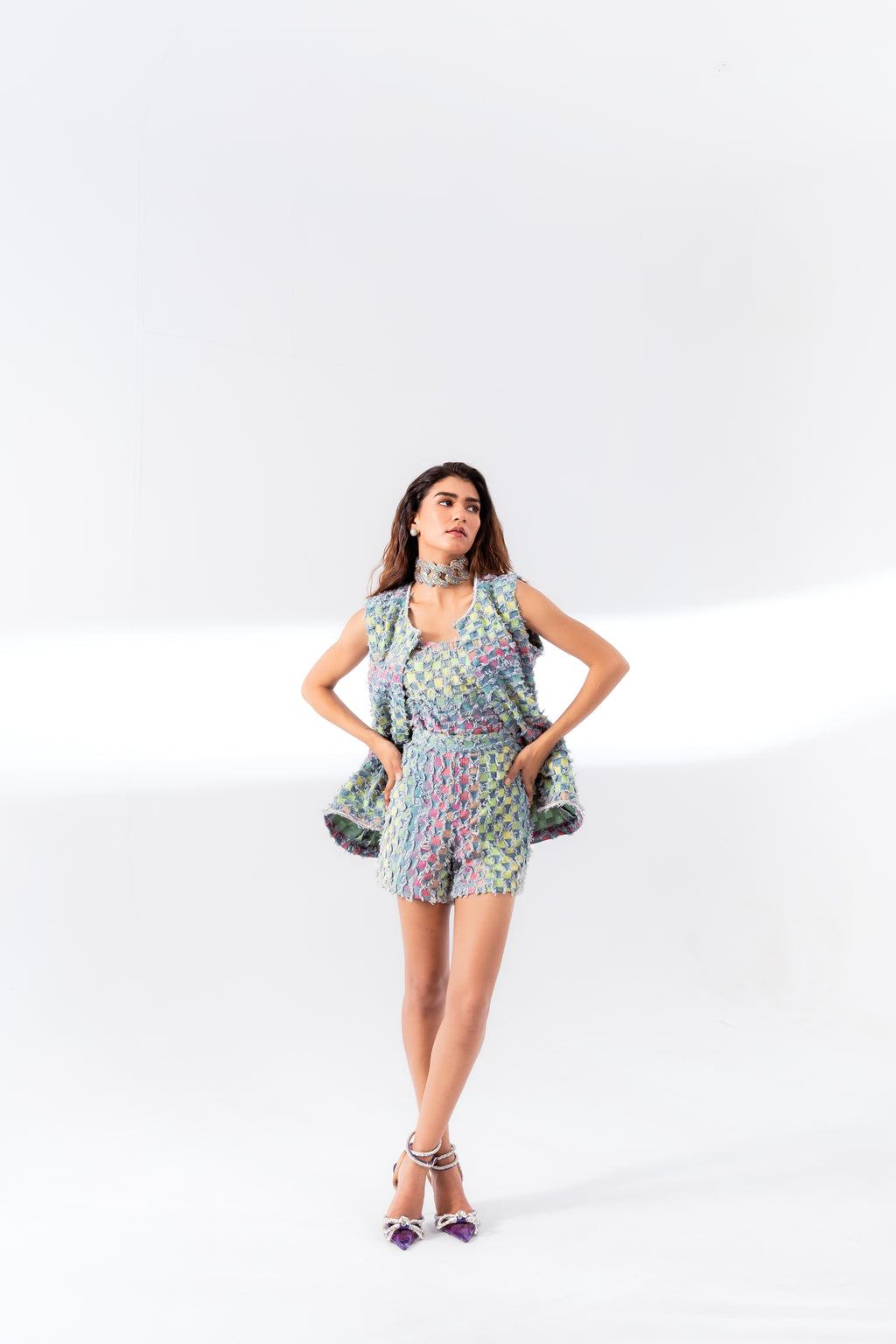 Denim Multi Check Set