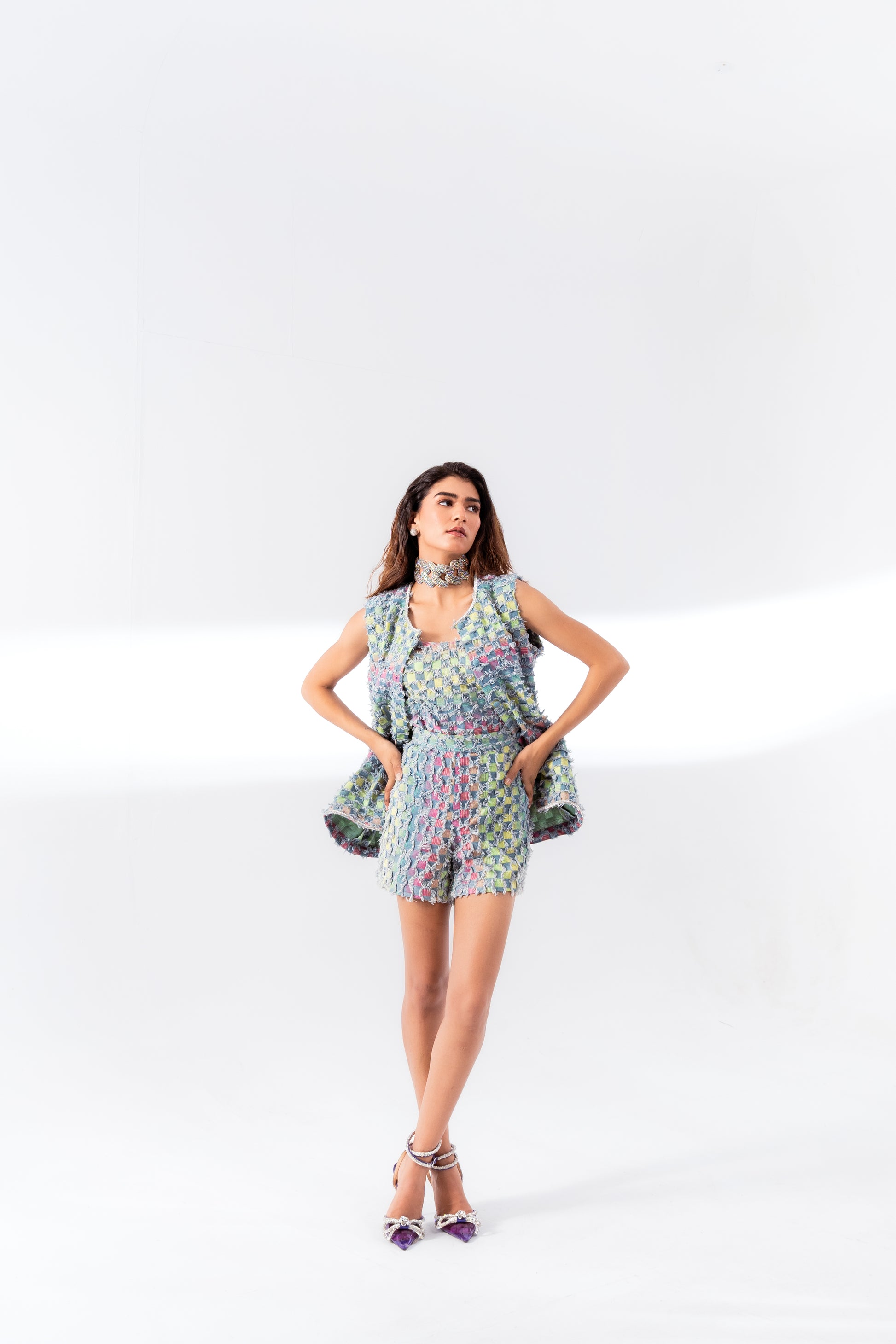 Denim Multi Check Set