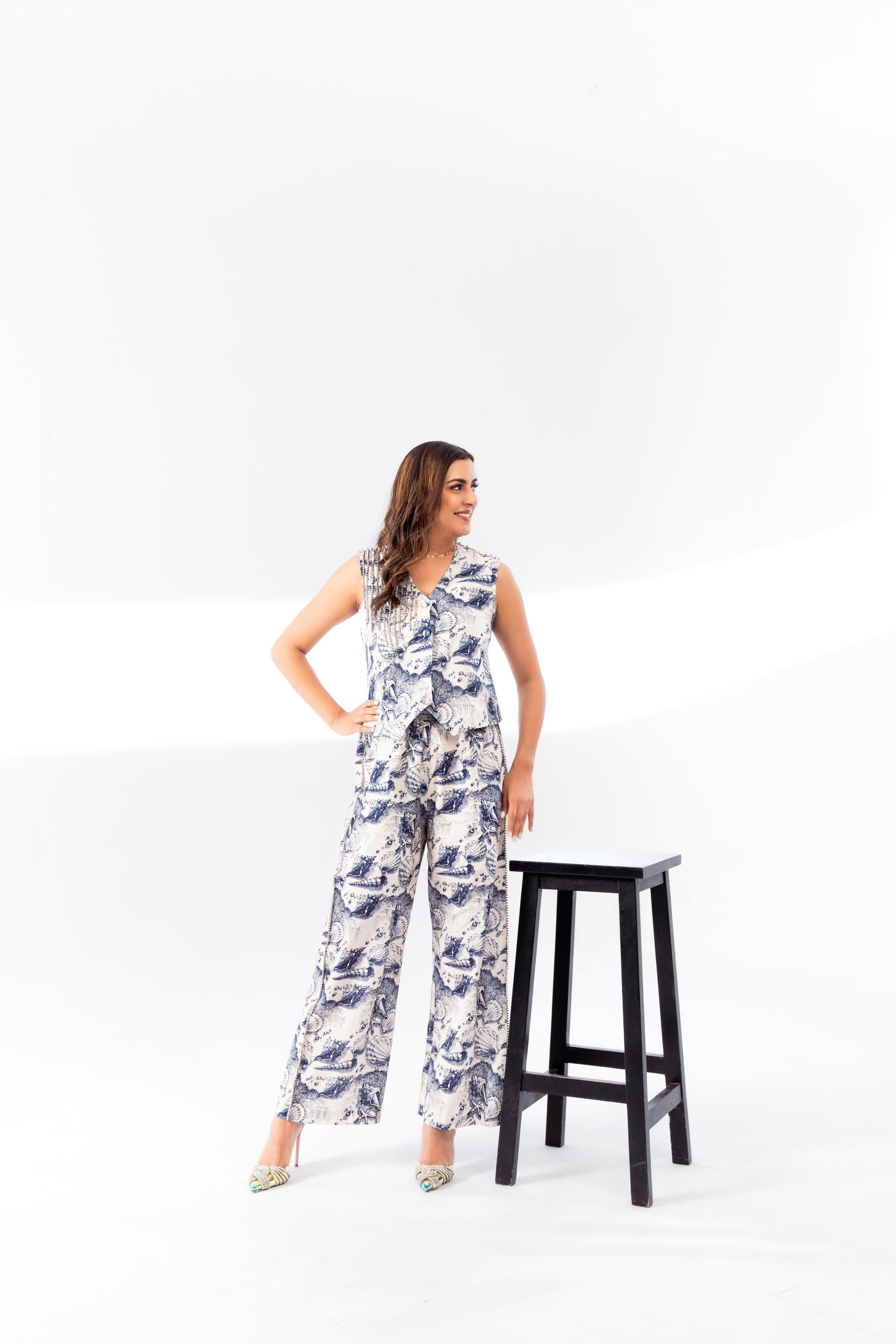 Marine Mood Embellished Coord Set