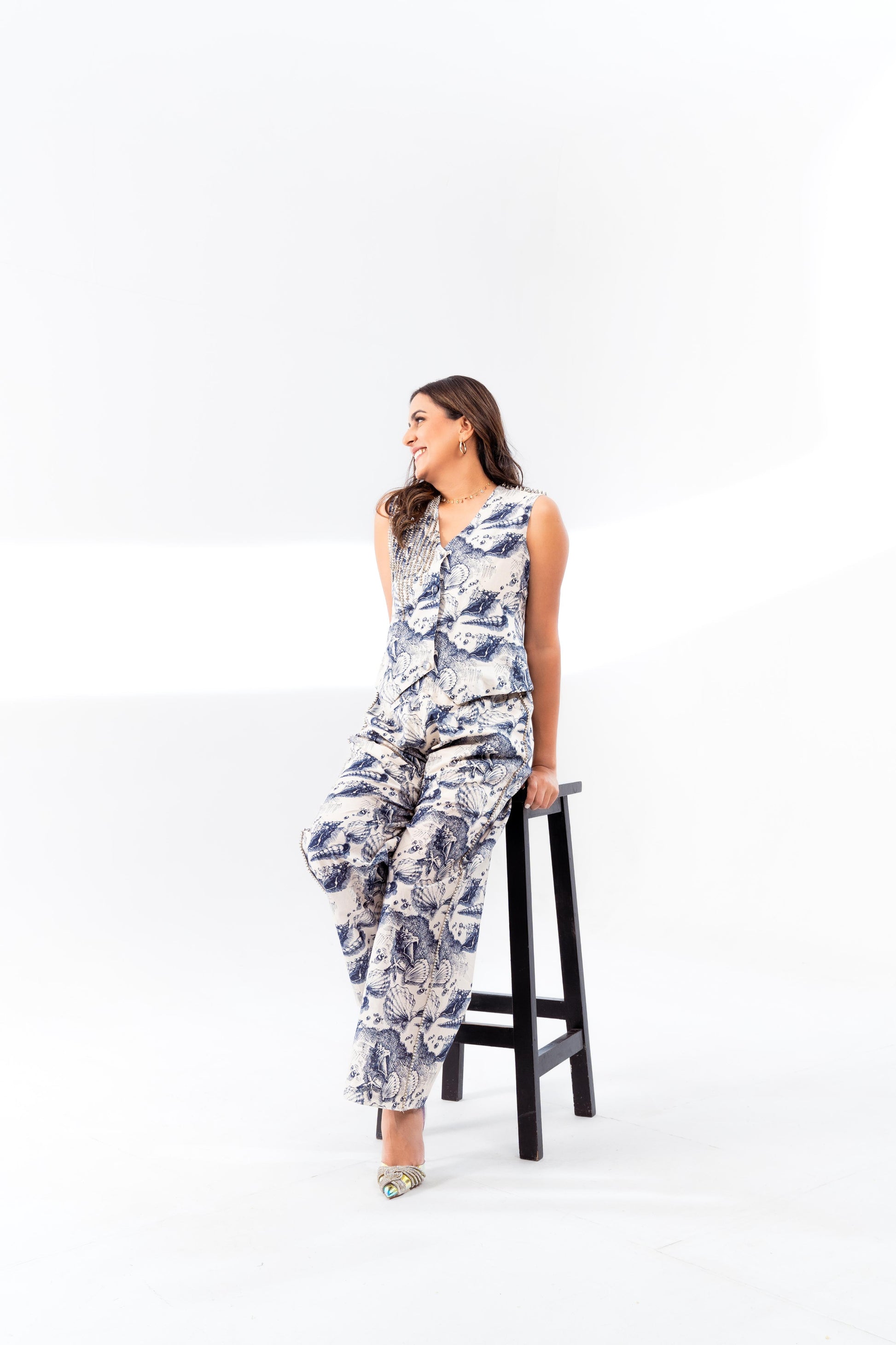Marine Mood Embellished Coord Set