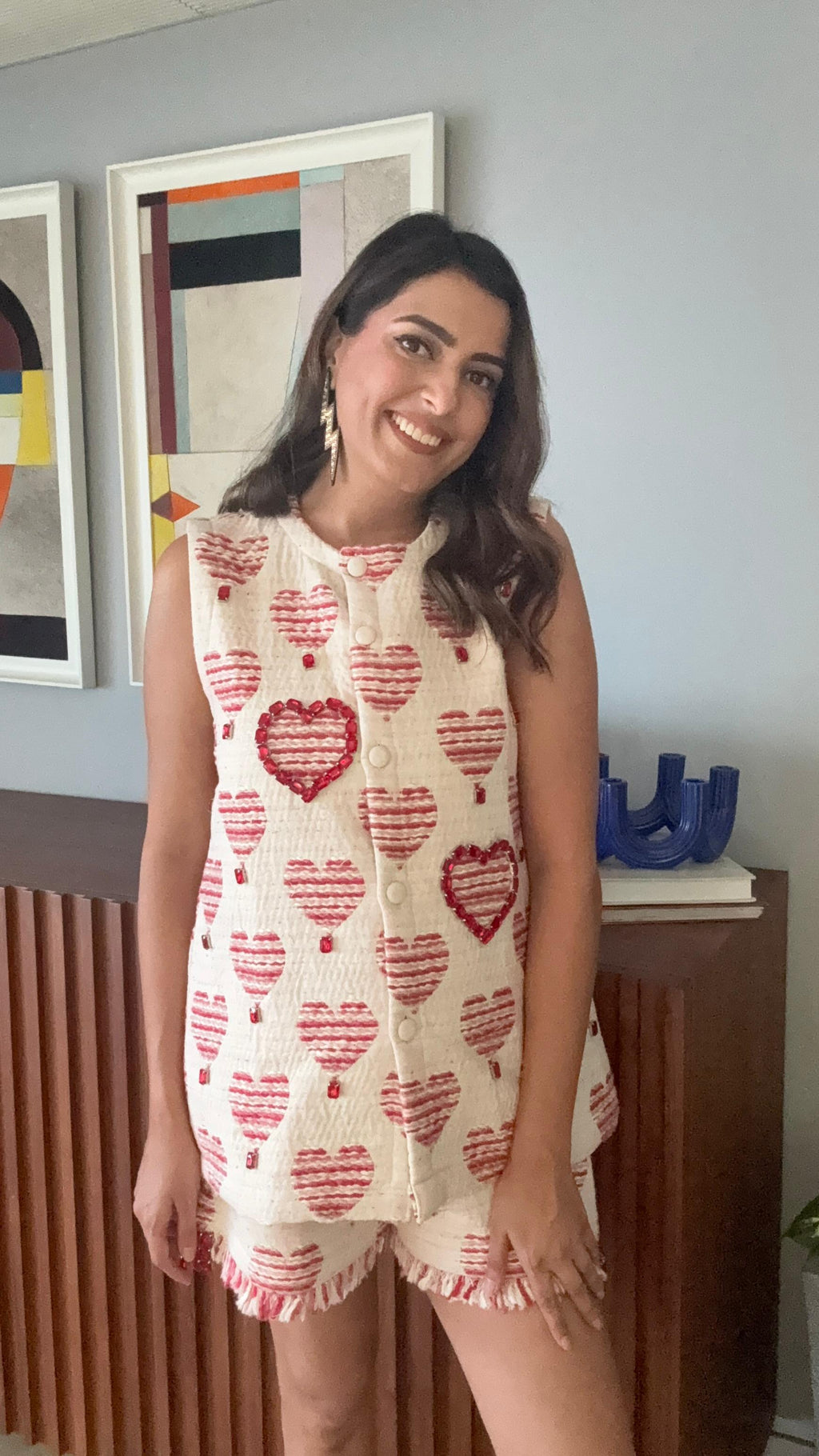 Ritika in Heart Jacquard Set