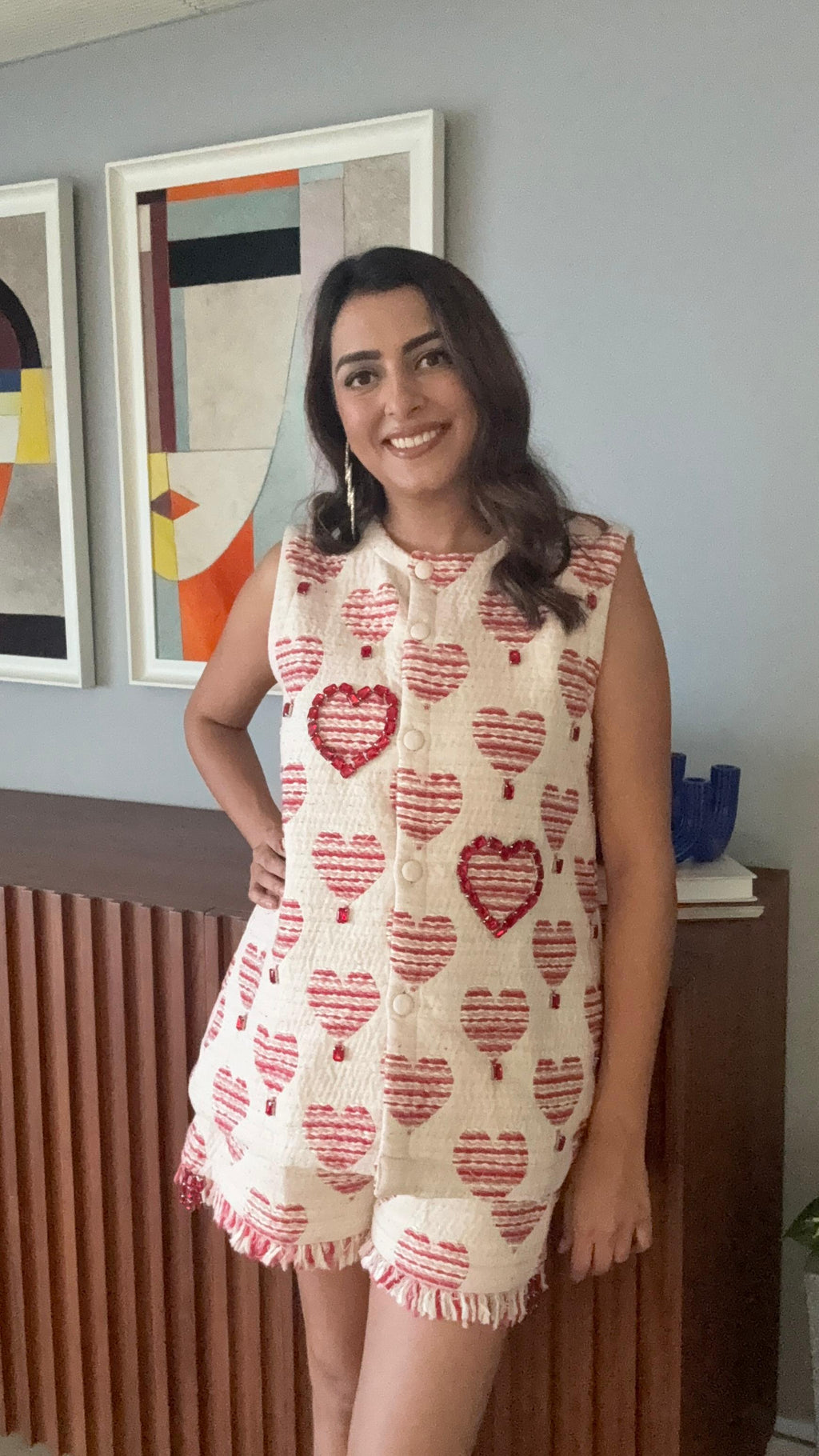 Ritika in Heart Jacquard Set