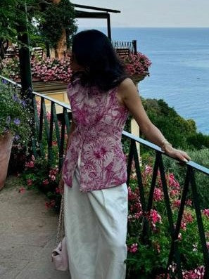 Ridah in Pink Jungle Jacquard Jacket